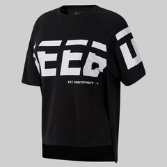Reebok Women's Workout Ready Meet You There Graphic T-Shirt Black