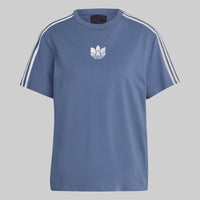 Adidas Women's Adicolor 3d Trefoil Loose T-shirt Crew Blue
