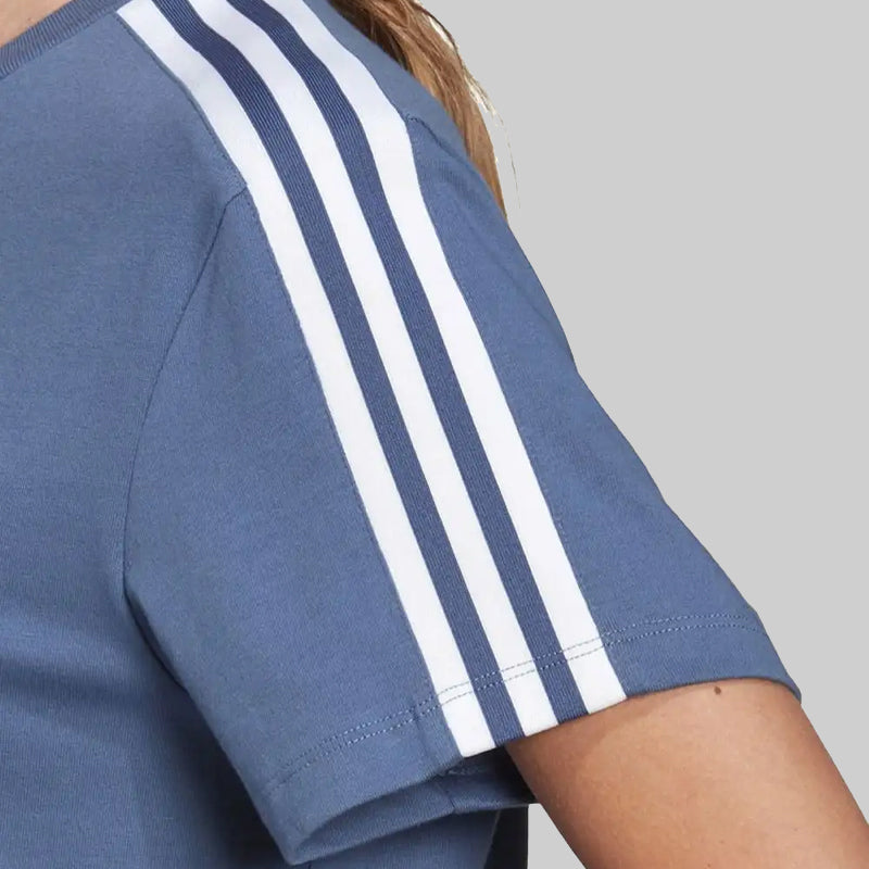 Adidas Women's Adicolor 3d Trefoil Loose T-shirt Crew Blue