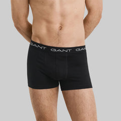 GANT Classic 3-Pack Trunk Underwear for Men – Black