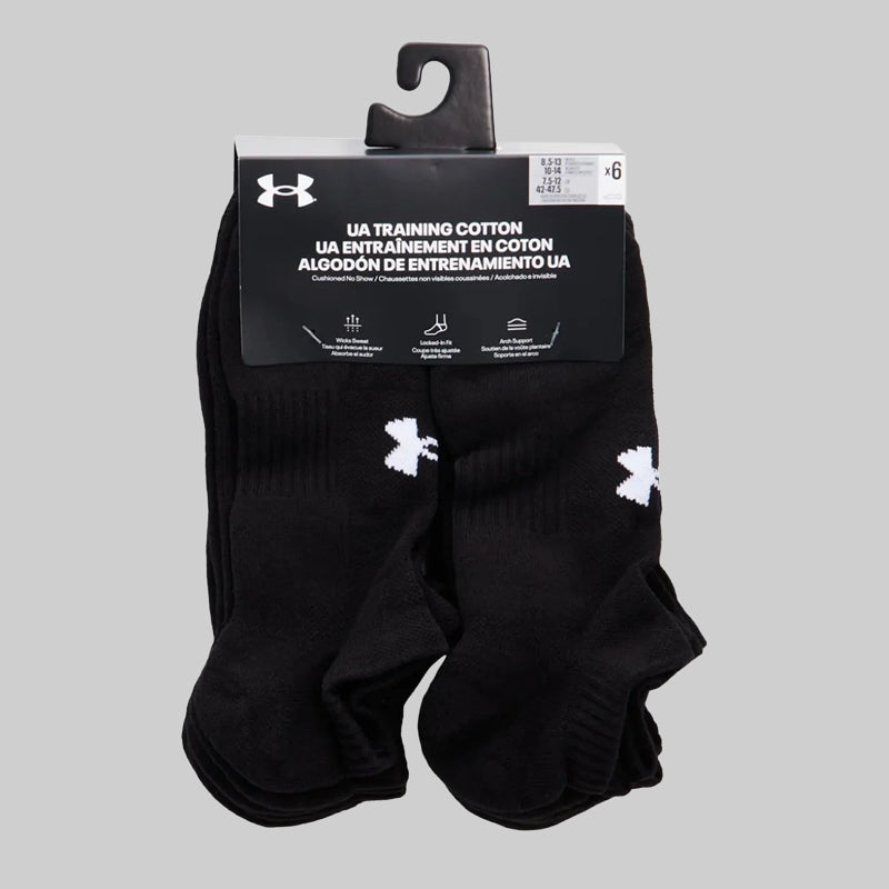 Under Armor Training Cotton Cushioned No Show Socks