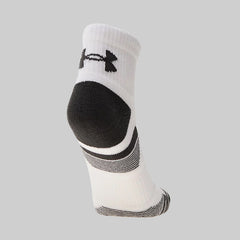 Under Armour UA Performance Tech Pro No-Show Socks 6-Pack (White/Black)