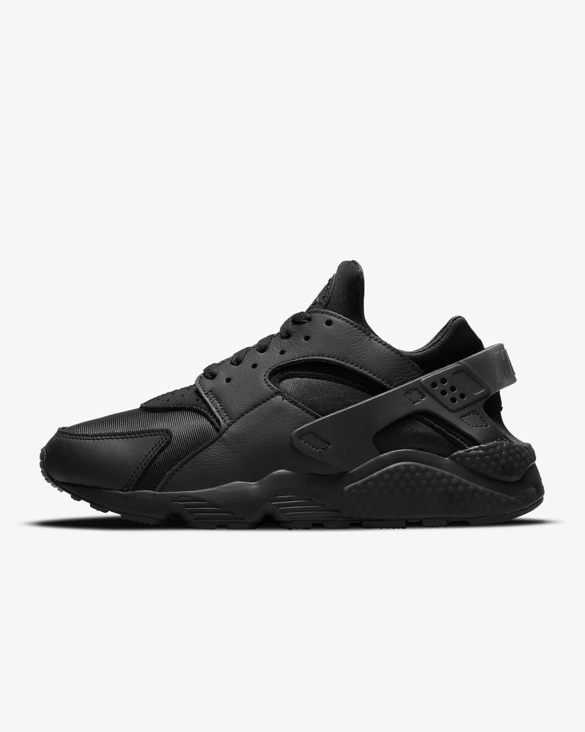 Nike Air Huarache Mens  Triple Black Shoes Sneakers Runners Trainers