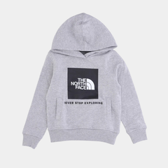 The North Face Youth Box Logo Pullover Hoodie - Grey