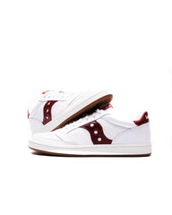 Saucony Jazz Court Sneaker White Red Leather Trainers