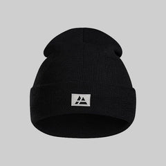 Dänische Unisex-Mütze aus recyceltem Strick mit Bündchen – weich und warm