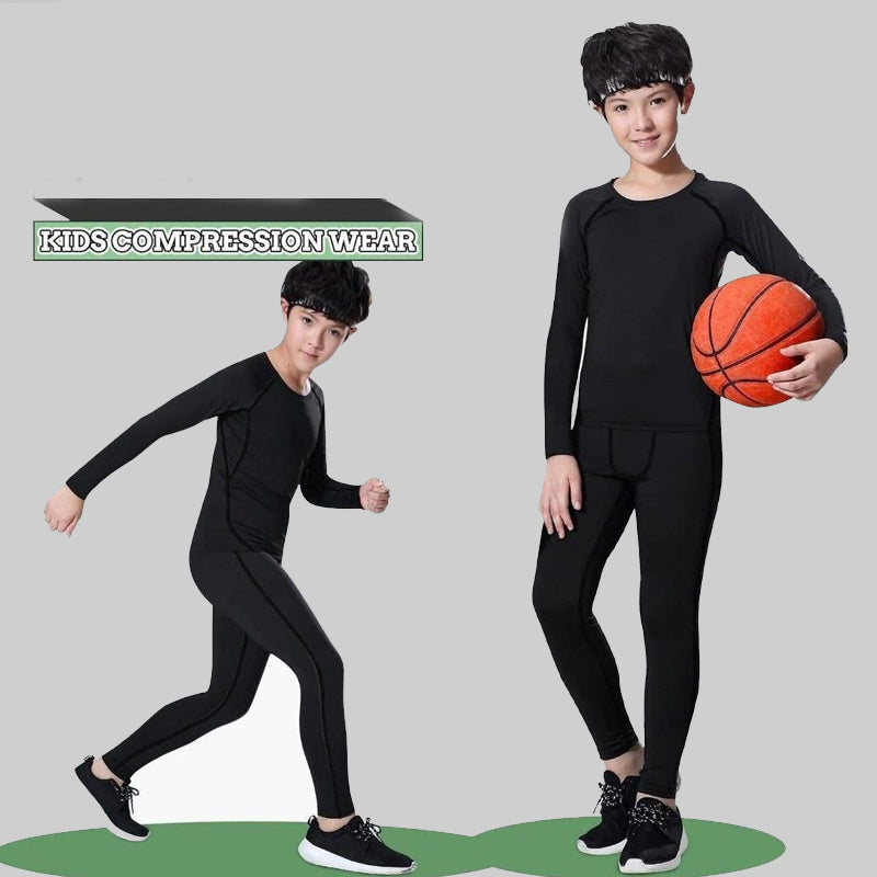 Sportleggings und Langarmshirt für Jungen im Jugendalter