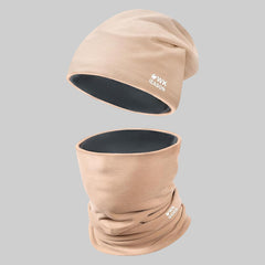 WK IEASON Winter Thermal Fleece Hat & Neck Warmer Set