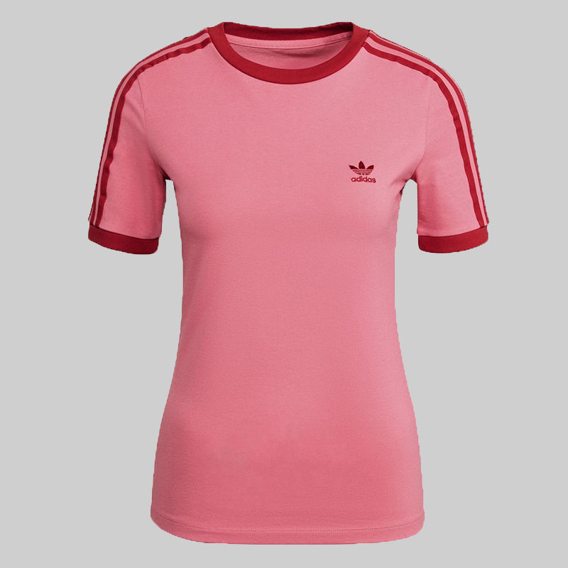 Adidas 3 Stripe Adicolor Classics Collegiate Tight T-shirt Pink Ivory