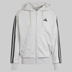 Adidas Essentials Three Stripes French Terry Full-Zip Hoodie for Men