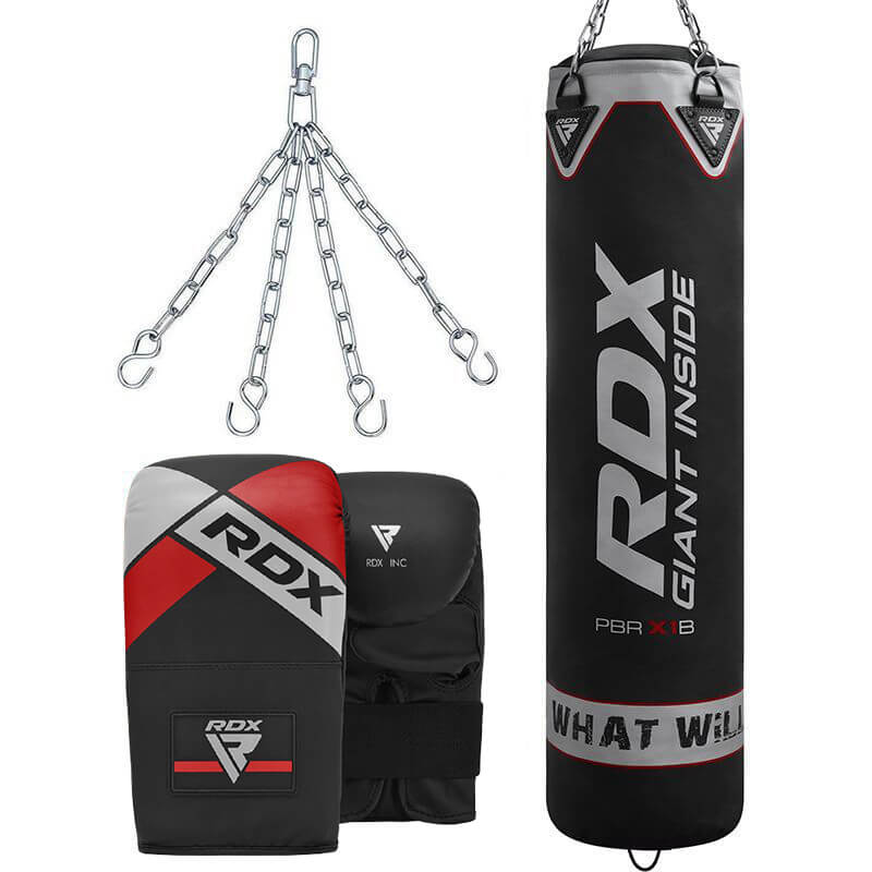 RDX X1 4ft/5ft Punch Bag & Bag Gloves Filled