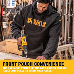 DEWALT Weatherford Men's Black Cotton/Poly Work Hoodie