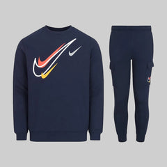 Nike Sportswear Men's Multi Swoosh Graphic Fleece Tracksuit – Navy Blue