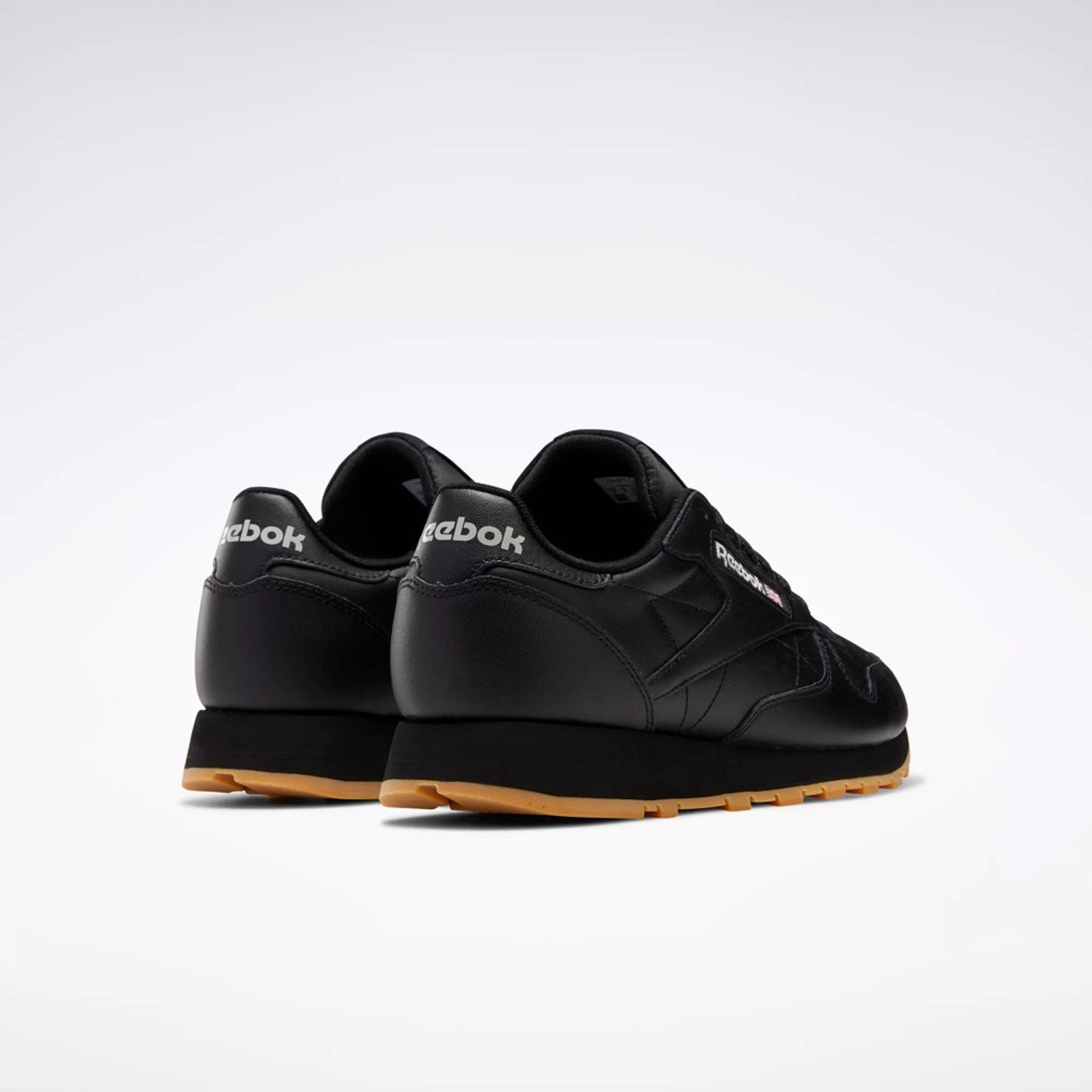 Women's Reebok Classic Leather Trainers Black/Gum