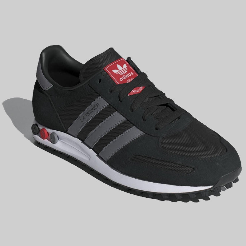 Adidas LA Leather Trainer Shoes Blue/Black/White