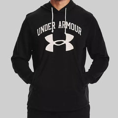 Under Armour Men’s Ua Rival Terry Big Logo Black Sports Hoodie