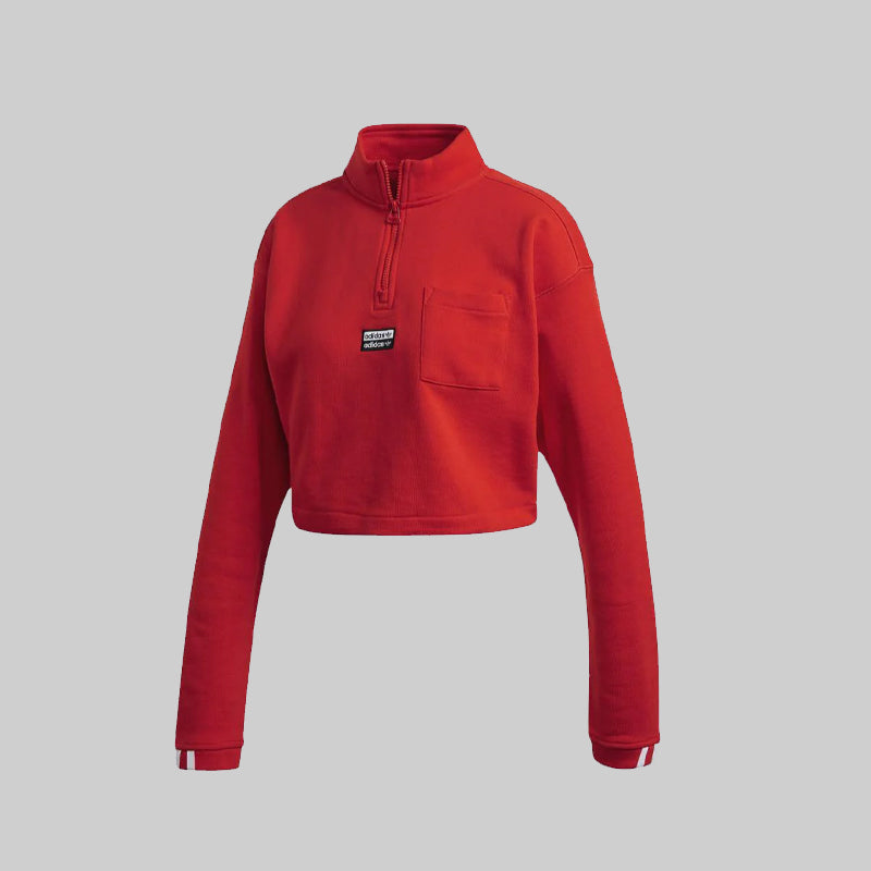 Adidas Originals Women's Cropped Sweatshirt Red