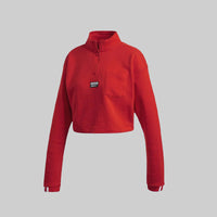 Adidas Originals Women's Cropped Sweatshirt Red