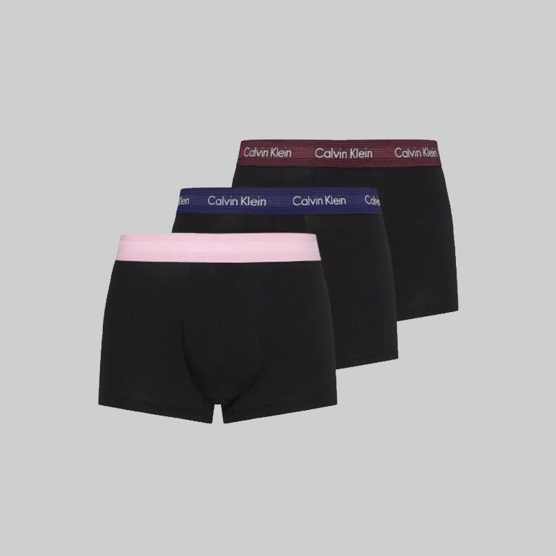 Calvin Klein Men's 3 Pack Low Rise Trunks - Cotton Stretch Boxers