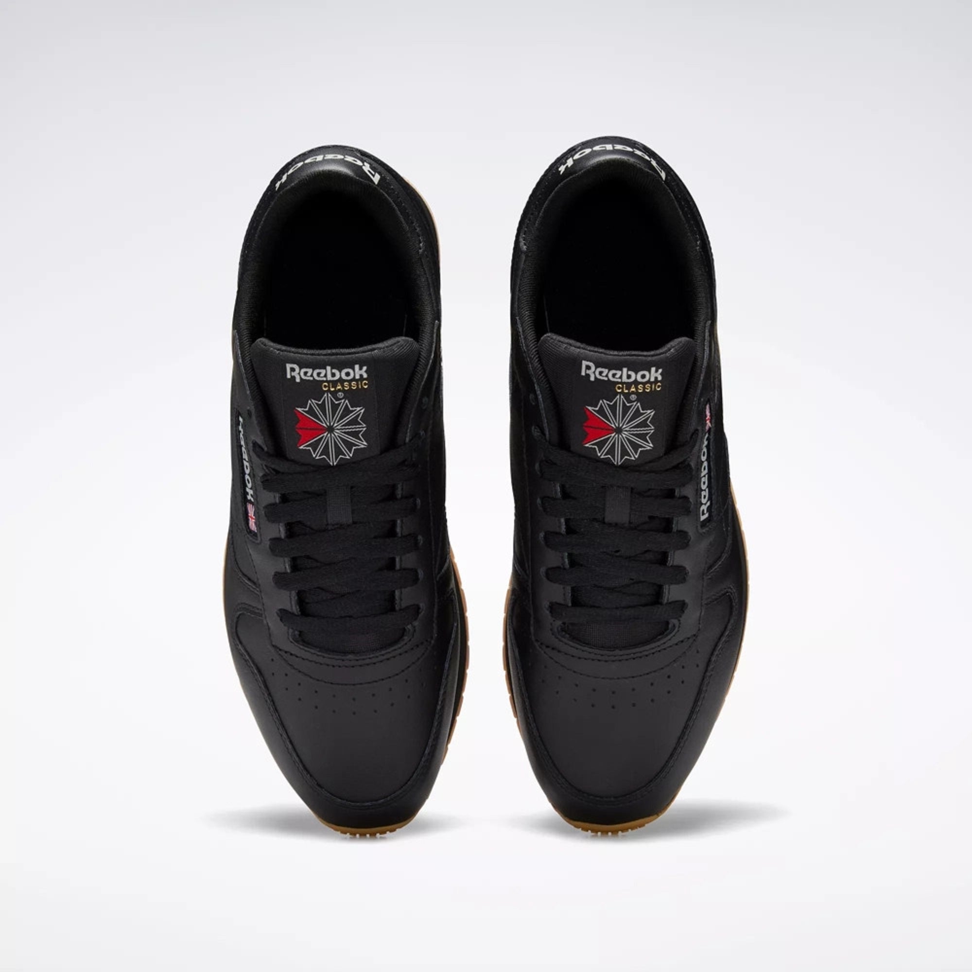 Women's Reebok Classic Leather Trainers Black/Gum