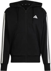 Adidas Essentials Three Stripes French Terry Full-Zip Hoodie for Men