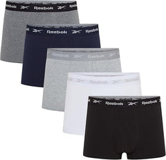 Reebok Men’s Cotton Stretch Boxer Briefs – Pack of 5