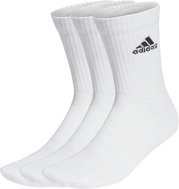 Adidas Unisex Cushioned Crew Socks – 3-Pair Pack