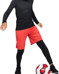 Youth Boys’ Athletic Leggings & Long-Sleeve Top for Sports