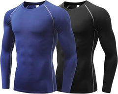 Sillictor Men’s Compression Base Layer Top – Quick-Dry Long Sleeve