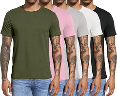 Boyzn Men’s Cotton Crewneck T-Shirts – 3/4 Pack Short & Long Sleeve