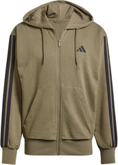 Adidas Essentials Three Stripes French Terry Full-Zip Hoodie for Men