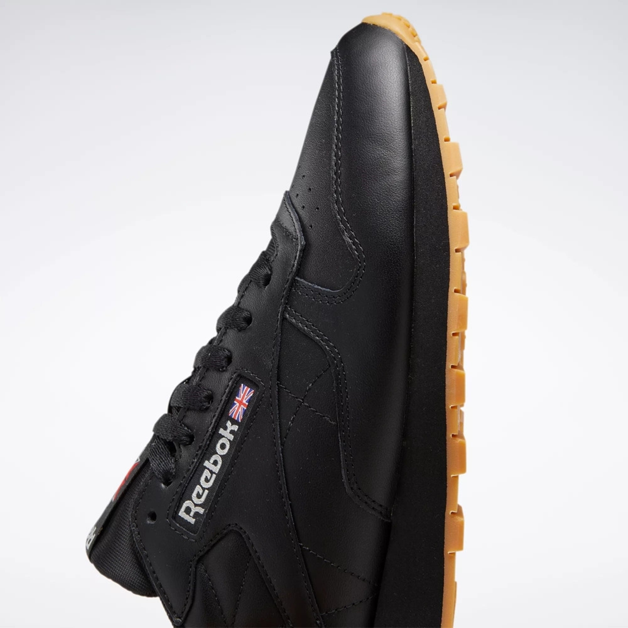 Women's Reebok Classic Leather Trainers Black/Gum