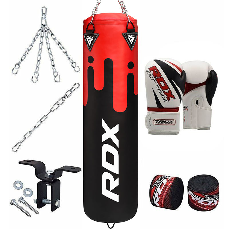 RDX F9 4ft / 5ft 8-in-1 Heavy Boxing Punch Bag & Gloves Set