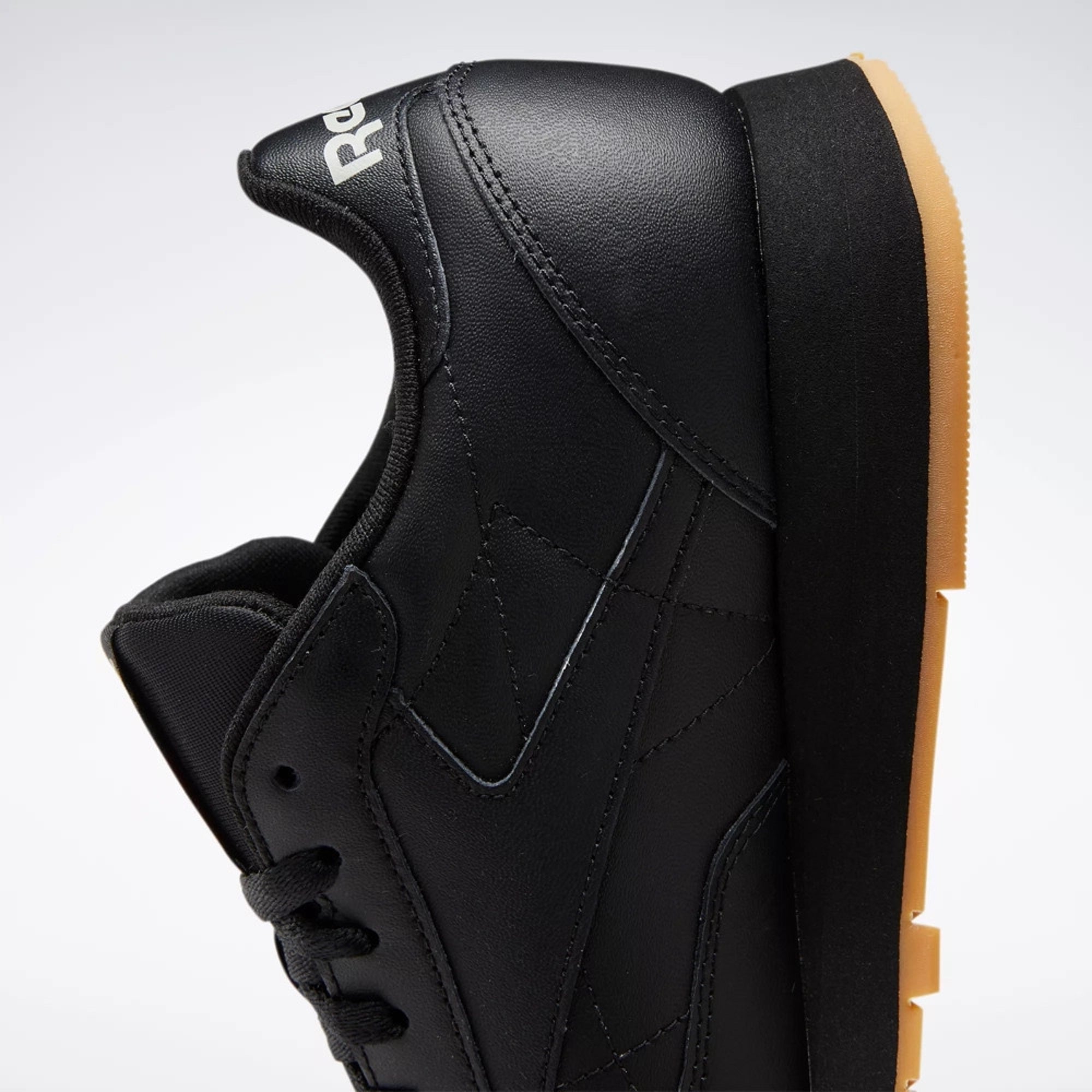 Women's Reebok Classic Leather Trainers Black/Gum