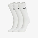 Adidas Neo Unisex White Mid-Calf Socks - 3 Pack