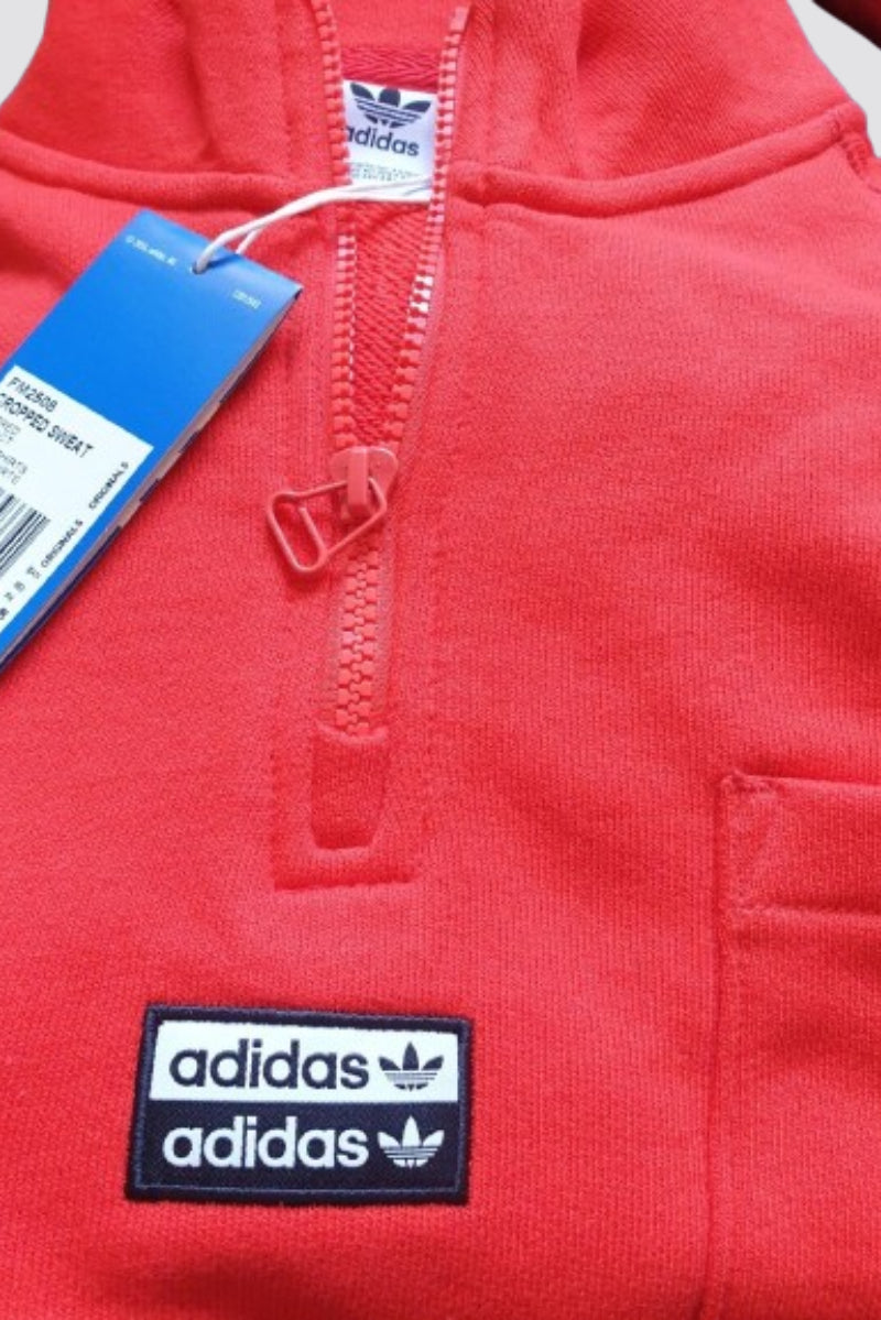 Adidas Originals Women's Cropped Sweatshirt Red