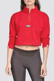 Adidas Originals Women's Cropped Sweatshirt Red