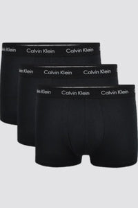 Cotton Stretch Low Rise Trunks - 3 Pack - Black Wb