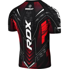 RDX IMMAF Approved Half Sleeve Compression Shirt – Red