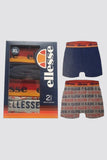 Ellesse Men's 2 Pack Boxer Shorts Cotton rich Multicolour