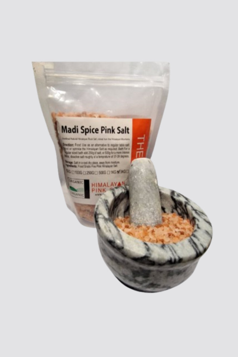 Madi Spice Himalayan Rose Pink Salt 1Kg (Coarse) Resealable Pouch