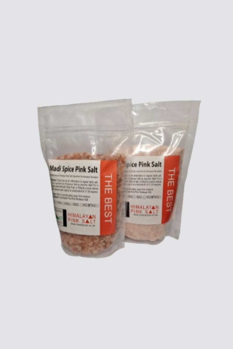 Madi Spice Himalayan Rose Pink Salt 1Kg (Coarse) Resealable Pouch