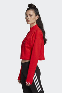 Adidas Originals Women's Cropped Sweatshirt Red