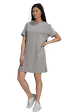 Adidas Originals Adicolor Classics Roll-Up Sleeve Tee Dress Grey Size