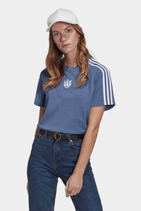 Adidas Women's ADICOLOR 3D TREFOIL LOOSE T-SHIRT Crew Blue