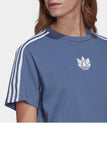 Adidas Women's ADICOLOR 3D TREFOIL LOOSE T-SHIRT Crew Blue