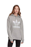 Adidas Women's TRF Hoodie Sweatshirt, Medium Grey Heather/White, 42