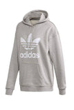 Adidas Women's TRF Hoodie Sweatshirt, Medium Grey Heather/White, 42