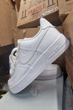 Nike Air Force  Womens Trainers Triple White