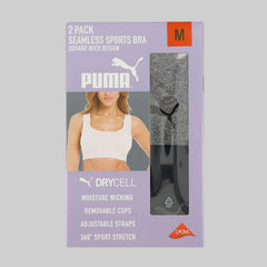 Puma Sport-BH mit eckigem Ausschnitt für Damen – 2er-Pack